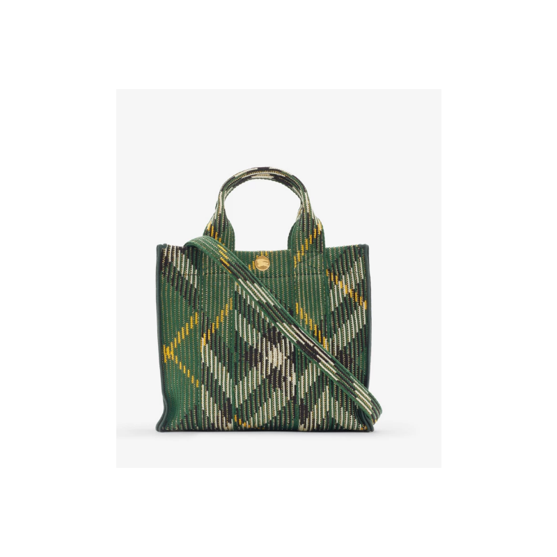 Burberry Mini Check Knitted Tote -Ivy