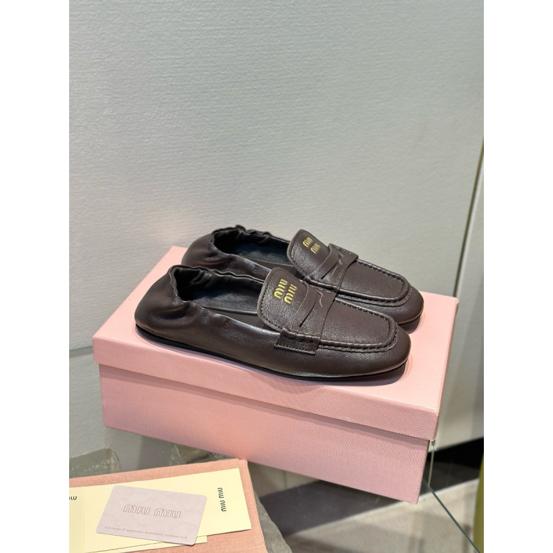 Miu Miu leather loafers