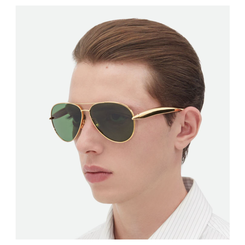 Bottega Veneta Sardine Aviator Sunglasses