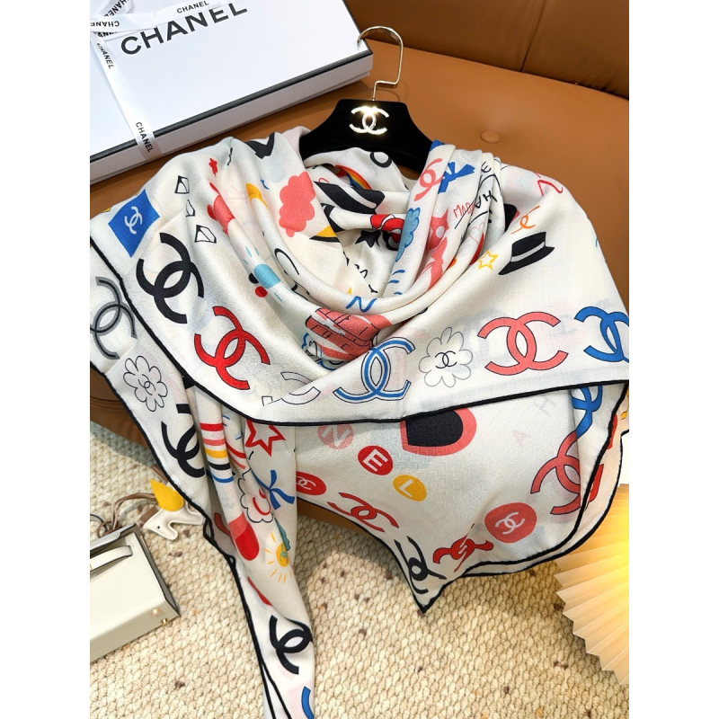 Chanel Silk and Wool Shawl 