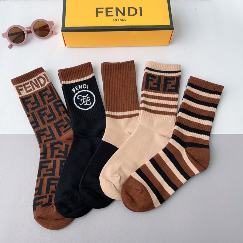 Fendi socks ( 5 pairs)