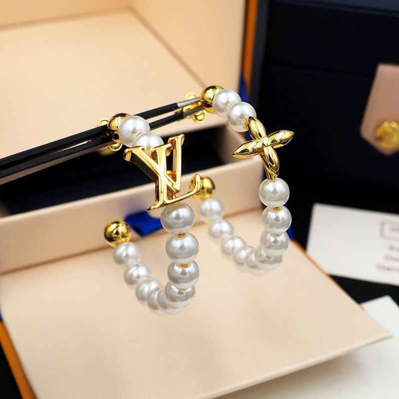 My LV pearl earrings
