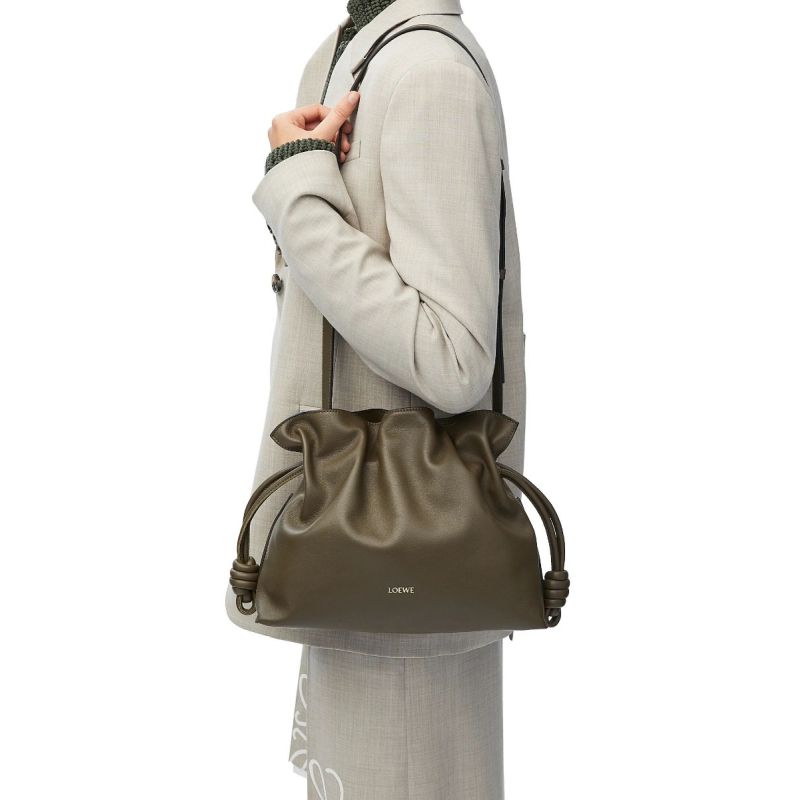 Loewe Medium Flamenco Bag-Olive green