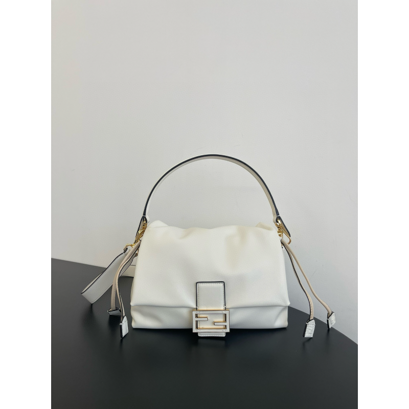 Fendi Mamma Baguette Medium-White