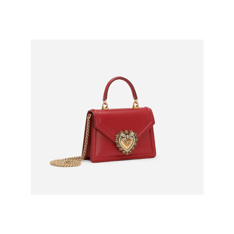 Dolce Gabbana Small Smooth Calfskin Devotion bag-Red
