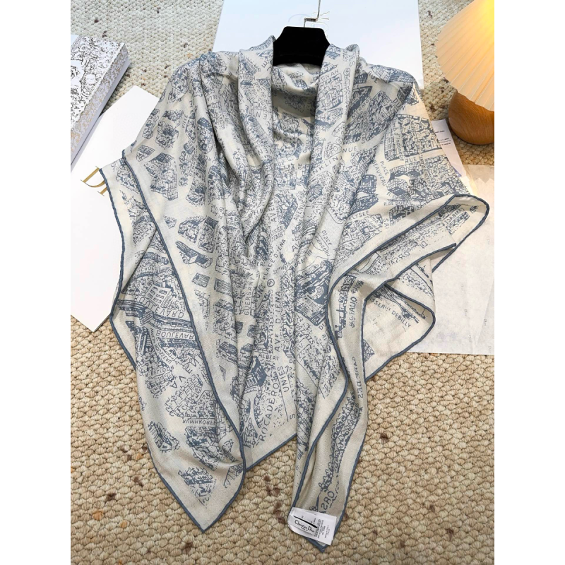Dior Silk and Cashmere Shawl/Scarf