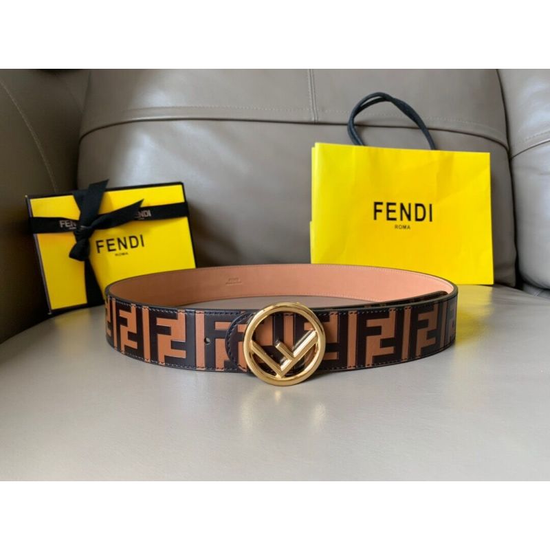 Fendi FF Leather Belt 4cm