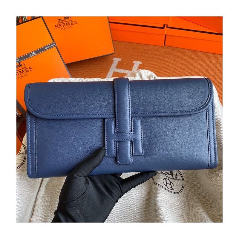 Hermes Jige Elan Clutch in Swift Leather 