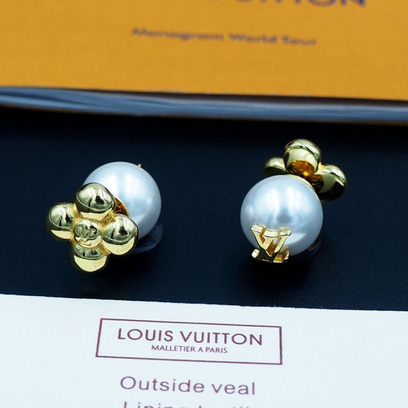 My LV pearl earrings
